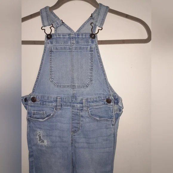 Girls Oshkosh Bib Overalls with Patches Size 6-6X - Picture 3 of 11